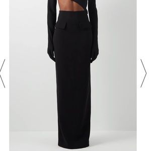 Monot high rise crepe maxi skirt